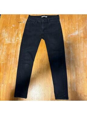 Super Skinny Jeans Womens Levis 710 Tag 29 Fits Like 27x26 Black Stretch